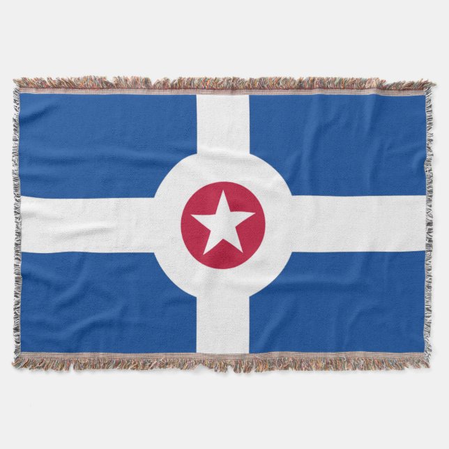 Cobertor Bandeira da cidade de Indianápolis (Frente)