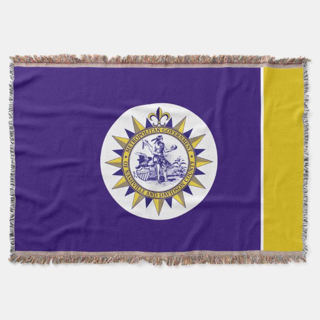 Cobertor Bandeira da cidade de Nashville (Frente)
