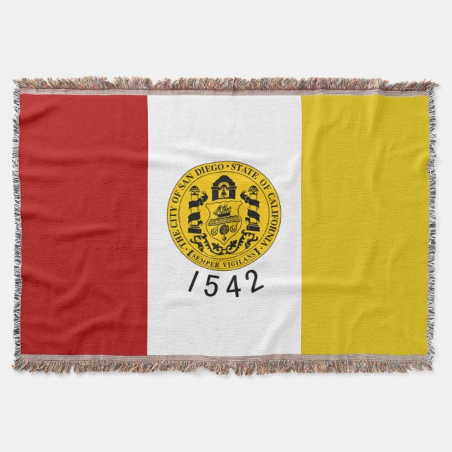 Cobertor Bandeira da cidade de San Diego (Frente)