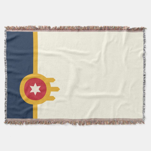 Cobertor Bandeira da cidade de Tulsa (Frente)
