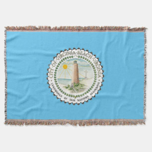 Cobertor Bandeira da cidade de Virginia Beach