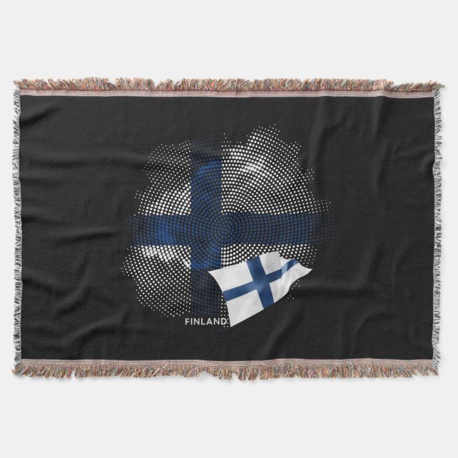 Cobertor bandeira da Finlândia (Frente)