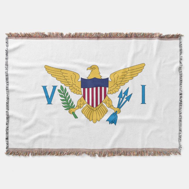 Cobertor bandeira das Ilhas Virgens dos EUA (Frente)