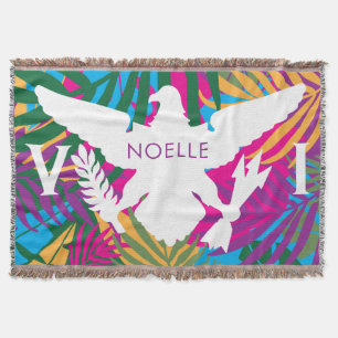 Cobertor Bandeira das Ilhas Virgens dos EUA, Folhas Tropica