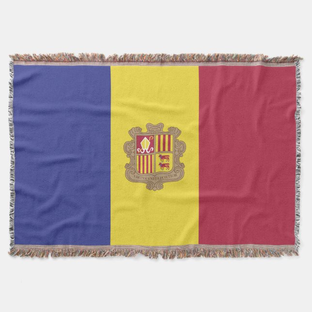 Cobertor Bandeira de Andorra (Frente)