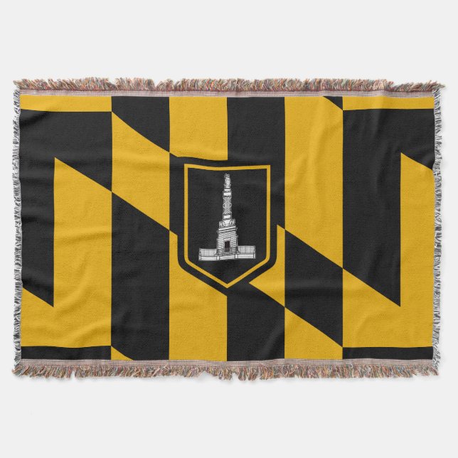 Cobertor Bandeira de Baltimore, Maryland Throw Blanket (Frente)