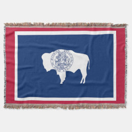 Cobertor Bandeira do Estado de Wyoming Impressão Patriótico