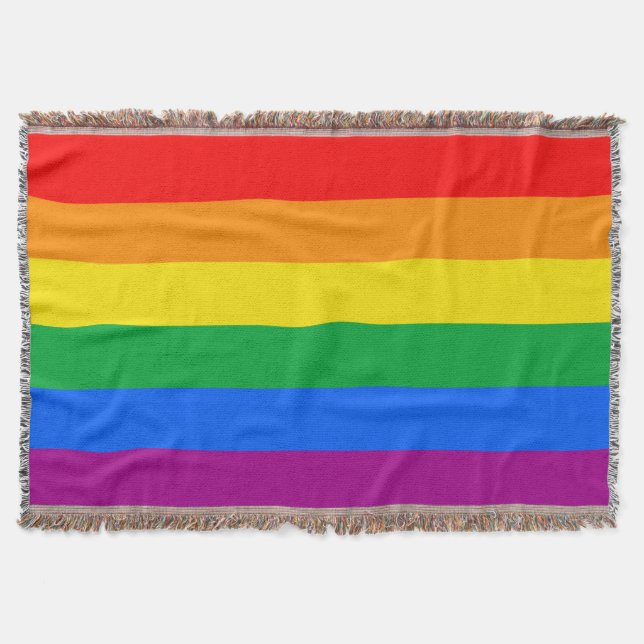 Cobertor Bandeira do Orgulho Arco-íris LGBTQ+ (Frente)