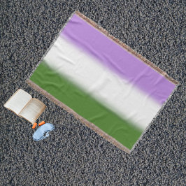 Cobertor Bandeira do Orgulho Genderqueer Gradiente – Bandei