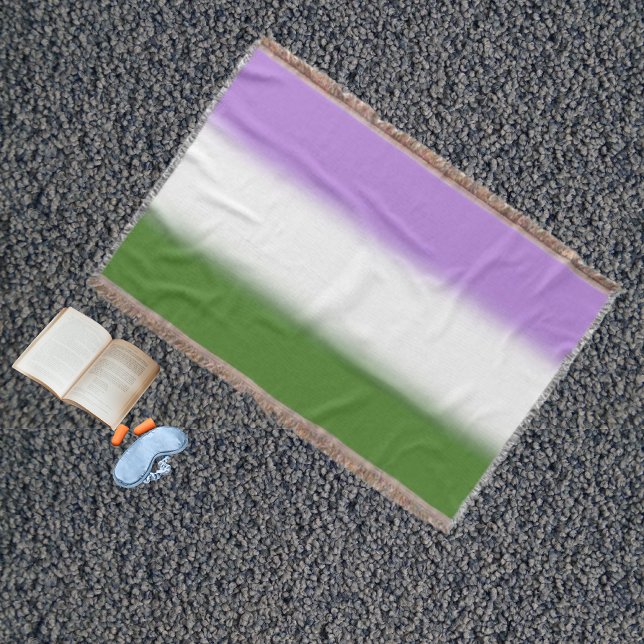 Cobertor Bandeira do Orgulho Genderqueer Gradiente – Bandei (Criador carregado)