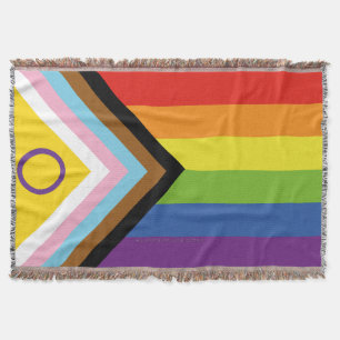 Cobertor Bandeira do orgulho intersexo SlipperyJoe's fundo 