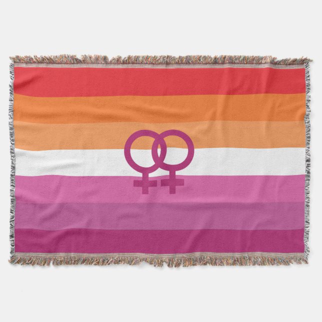 Cobertor Bandeira do Orgulho Lésbica WLW (Frente)