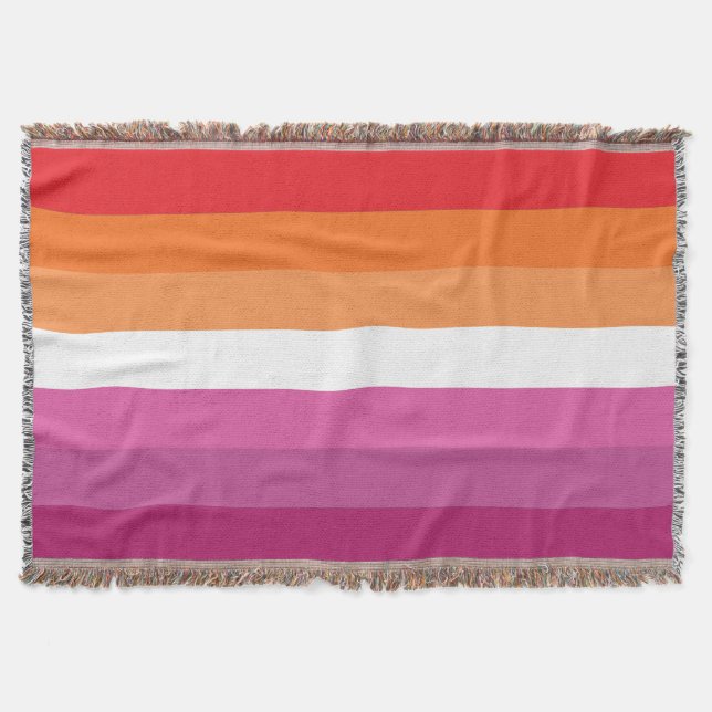 Cobertor Bandeira do Orgulho Lésbico (Frente)