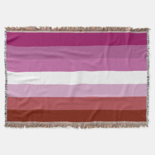 Cobertor bandeira do orgulho lésbico feminino da SlipperyJo