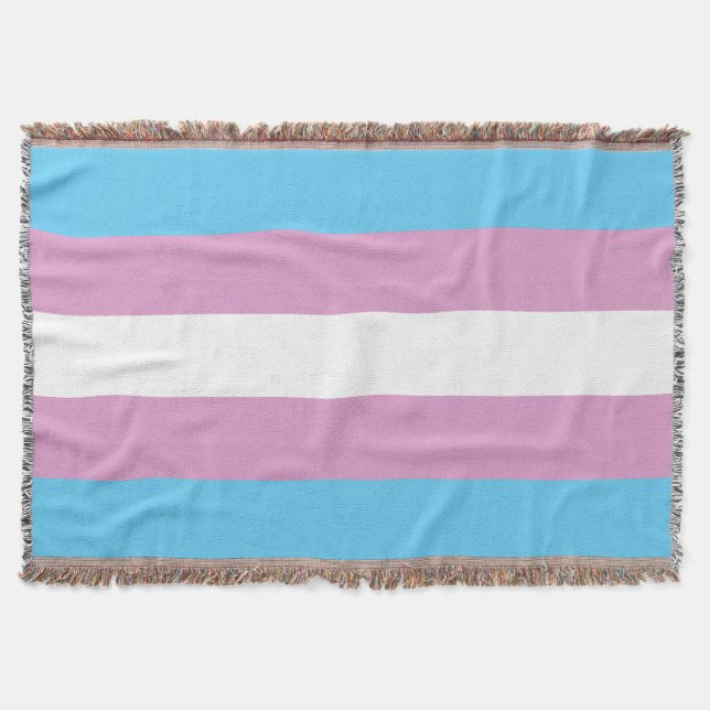 Cobertor Bandeira do Orgulho Trans (Frente)