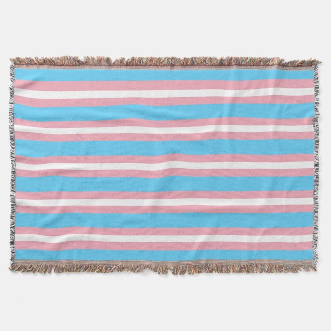 Cobertor Bandeira do Orgulho Trans (Frente)