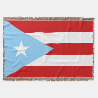 Cobertor Bandeira do Porto Rico Azul Claro