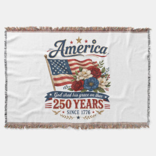 Cobertor Bandeira Floral 250 Anos da América