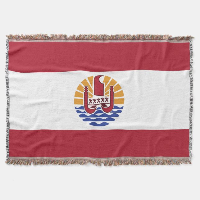 Cobertor bandeira Polinésia Francesa (Frente)