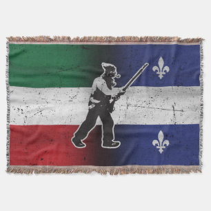Cobertor Bandeira Quebeque e Patriota Henri Julien