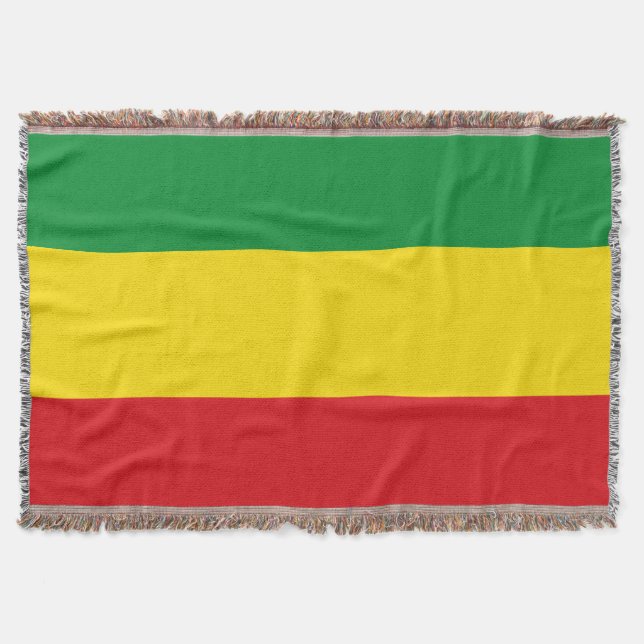 Cobertor Bandeira Rastafarian Rasta Etiópia (Frente)