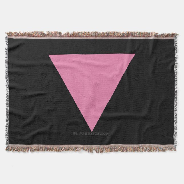 Cobertor bandeira triângulo rosa da SlipperyJoe's símbolo r (Frente)
