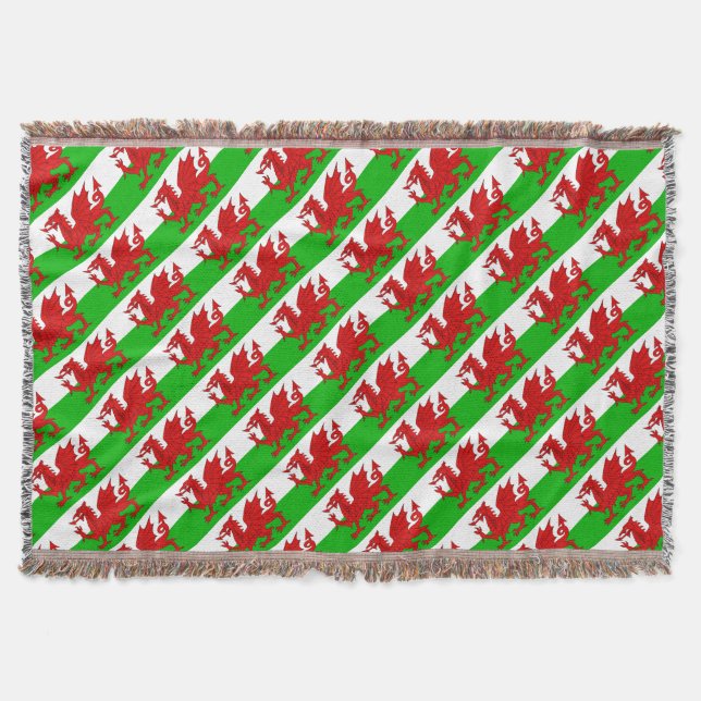 Cobertor Bandeira Welsh / Wales - Imagem de Alta Qualidade  (Frente)