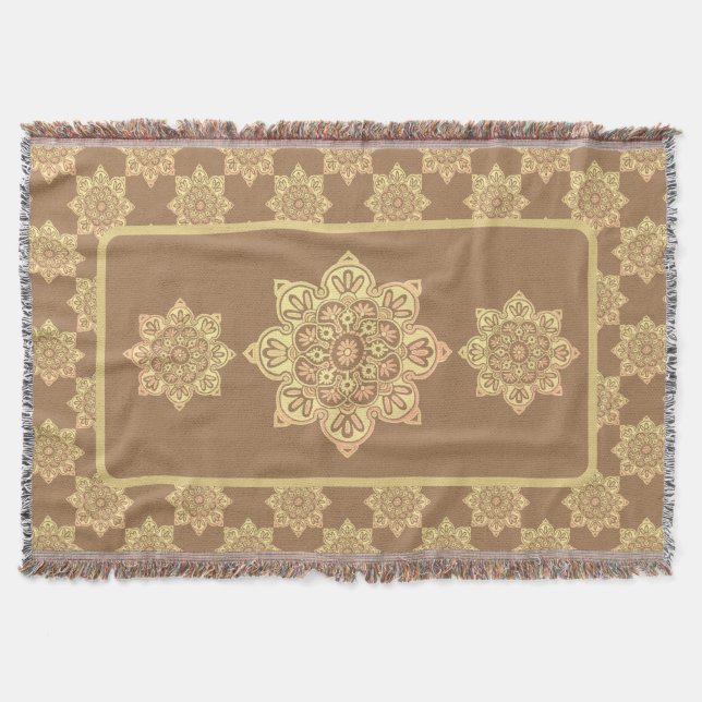 Cobertor Banheira com medalhões amarelos (Frente)