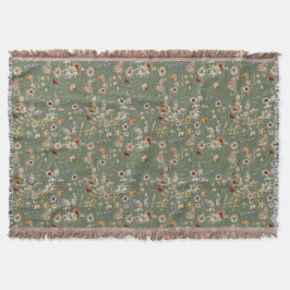 Cobertor Banheira Floral Verde Boho