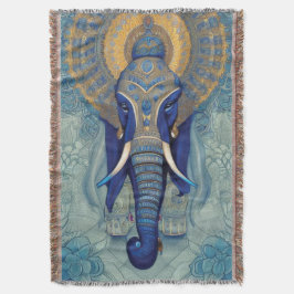 Cobertor Banheta Azul de Lançamento de Elefante