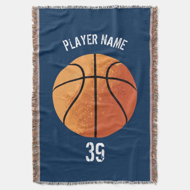 Cobertor Banheta de Jogador de Basquete (Personalizável) (Frente Vertical)