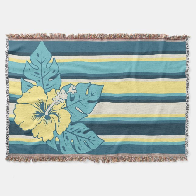 Cobertor Banzai Beach Hawaiian Hibiscus Strike Blanket (Frente)