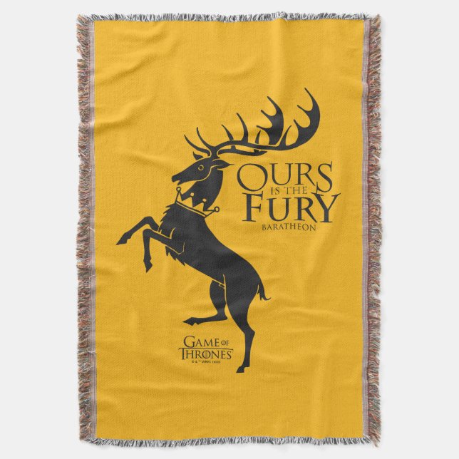 Cobertor Baratheon Sigil - A nossa é a Fúria (Frente Vertical)