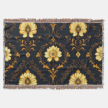 "Barockes Ornament-Muster in Gold und Schwarz" Dec