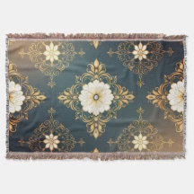 "Barockes Ornament-Muster in Gold und Schwarz" Dec