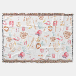 Cobertor Baseball em Aquarela