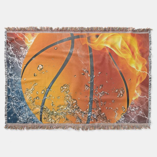 Cobertor Basquete Flaming (Frente)