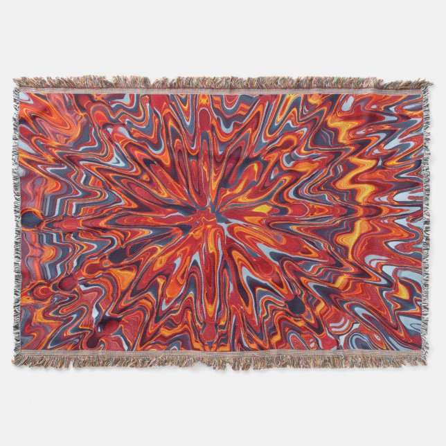 Cobertor Baumwolldecke mit einem farbenfrohen Wirbel-Design (Frente)