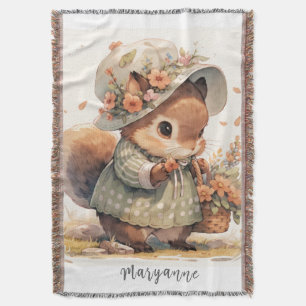 Cobertor Beatrix Potter Style Baby Squirrel