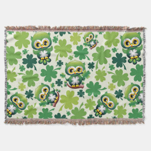 Cobertor Bebê Coruja Fofo St Patrick Desenho Animado