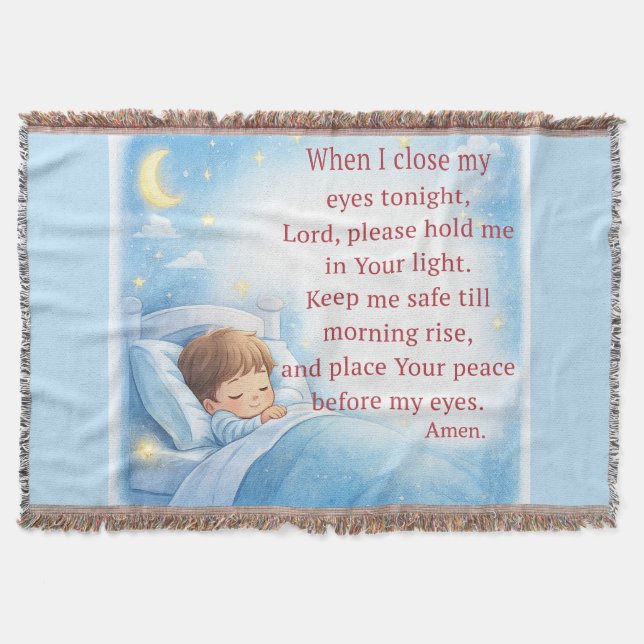 Cobertor Bedtime Prayer for Kids (Frente)