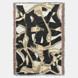 Cobertor Beige destruído e restos pretos ou fita em branco