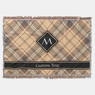Cobertor Beige e Brown Tartan