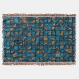 Cobertor Bela Aparência de Patchwork em Teal Escuro