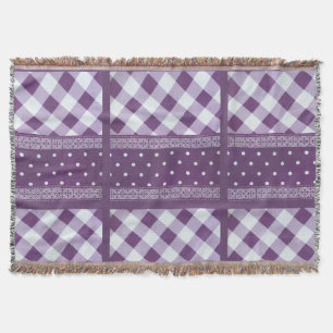 Cobertor Belo design roxo xadrez simples incrível chique