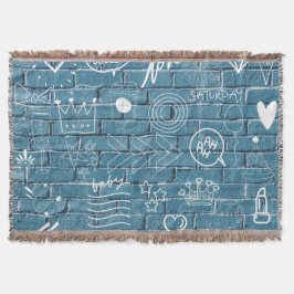 Cobertor Belo Grafite na Caligrafia Verde da Parede