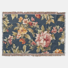 Cobertor Belo Padrão Floral Italiano