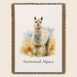 Cobertor Bem-vindo à Fazenda Personalizada de Alpaca