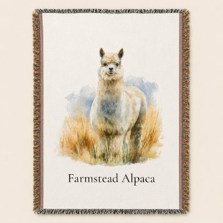 Cobertor Bem-vindo à Fazenda Personalizada de Alpaca