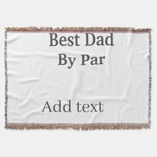 Cobertor Best dad by par gray black father's day namesimple (Frente)
